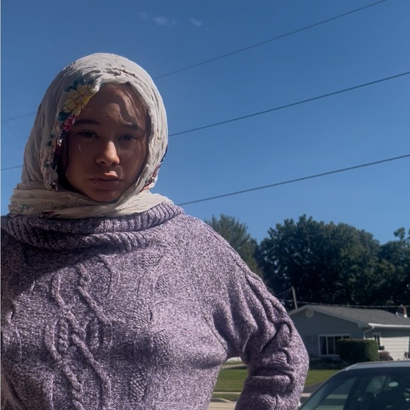 Marshalls Lavender Cable Knit Sweater - Picture 1 of 5